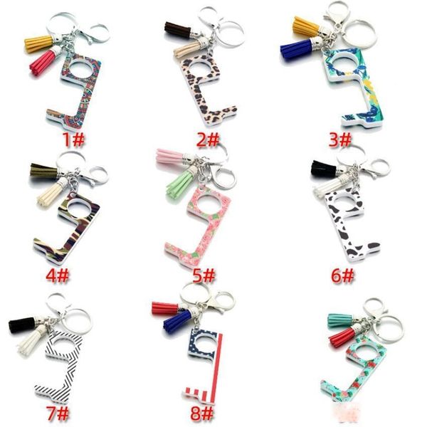 2020 designer edc door opener factory direct isolation keychain acrylic printed germ key 5mm thick with tassel contctless key
2020 designer edc door opener factory direct isolation keychain acrylic printed germ key 5mm thick with tassel contctless key