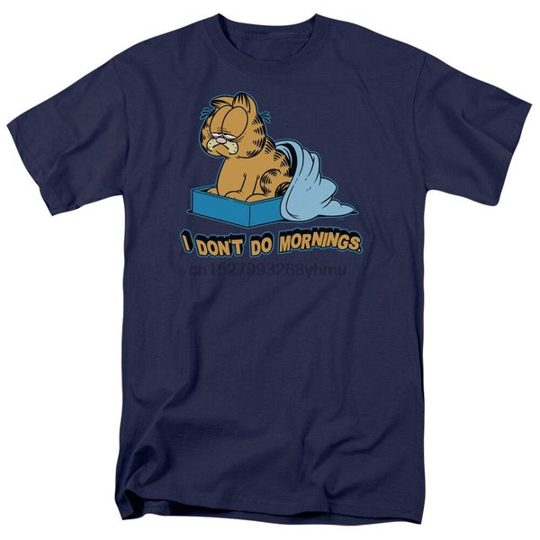 garfield i don't do mornings t-shirt sizes s-3x new