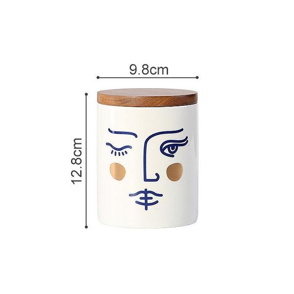 nordic ceramic face canister with wooden lid modern ceramic kitchen storage jar for candy cookies tea coffee white blue pink
nordic ceramic face canister with wooden lid modern ceramic kitchen storage jar for candy cookies tea coffee white blue pink