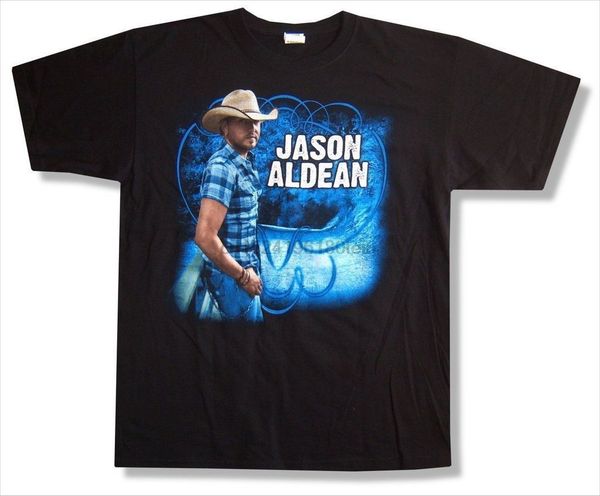 jason aldean plaid shirt pic wide open 2010 tour black shirt new official
