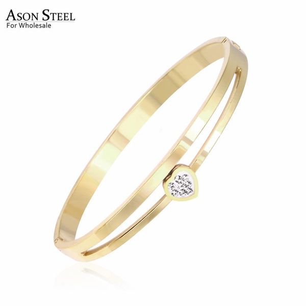 asonsteel cute heart bracelet with cubic zirconia gold color 316l stainless steel bangle for women party jewelry gift, Black
asonsteel cute heart bracelet with cubic zirconia gold color 316l stainless steel bangle for women party jewelry gift, Black