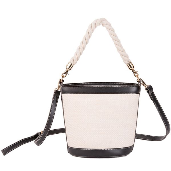 woven ladies handbag bucket straw braided messenger bag pu leather bag fashion patchwork shoulder
woven ladies handbag bucket straw braided messenger bag pu leather bag fashion patchwork shoulder
