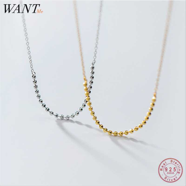 chains wantme real 100% 925 sterling silver minimalist romantic sweet bead chain pendant short choker necklace for women party jewelry
chains wantme real 100% 925 sterling silver minimalist romantic sweet bead chain pendant short choker necklace for women party jewelry