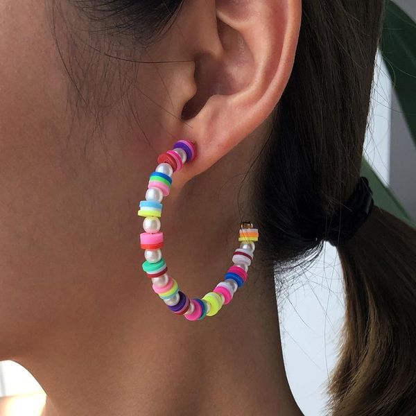 simple beads earrings bohemian style alloy clay dangle earrings for women fashion boho c shape, Golden;silver
simple beads earrings bohemian style alloy clay dangle earrings for women fashion boho c shape, Golden;silver