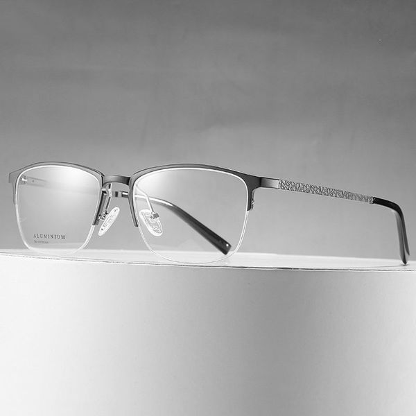 new arrival aluminum magnesium frame glasses men business style half rim eye glasses anti blue ray nearsighted spectacles, Black
new arrival aluminum magnesium frame glasses men business style half rim eye glasses anti blue ray nearsighted spectacles, Black