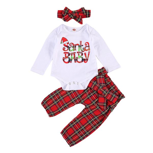 christmas newborn baby girls boys letter print romper plaid pants leggings headwear 3pcs outfits infant kids clothing set 0-24m, White
christmas newborn baby girls boys letter print romper plaid pants leggings headwear 3pcs outfits infant kids clothing set 0-24m, White