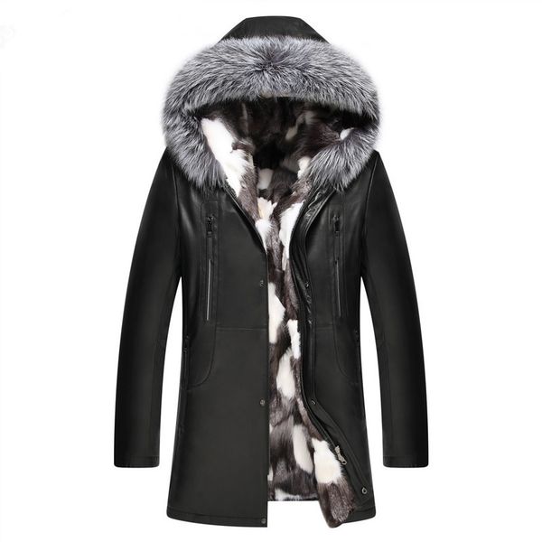 winter genuine leather jacket men real fur liner sheepskin coat for men hooded natural fur coats and jackets kj1365, Black
winter genuine leather jacket men real fur liner sheepskin coat for men hooded natural fur coats and jackets kj1365, Black