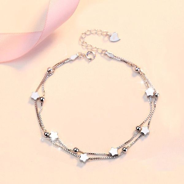 korean version of simple personality double bracelet female transfer beads s925 students sendai senior sense gift fresh jewelry, Black
korean version of simple personality double bracelet female transfer beads s925 students sendai senior sense gift fresh jewelry, Black