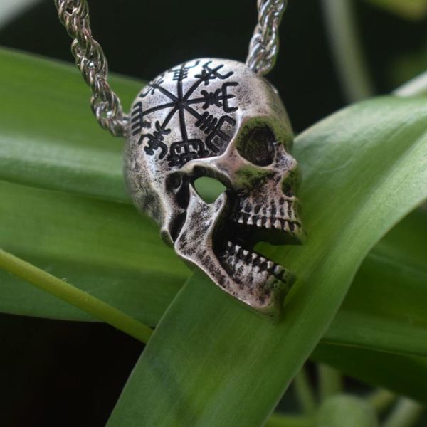 sanlan 12pcs norse symbols skull necklace vegvisir amulet talisman, Silver
sanlan 12pcs norse symbols skull necklace vegvisir amulet talisman, Silver