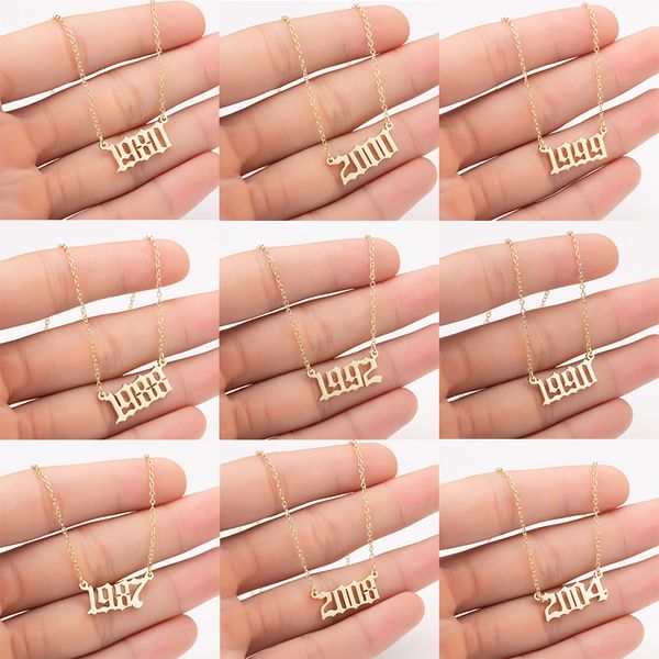 ksra 1980-2020 birth year number stainless steel necklace for women fashion chain pendant necklace jewelry birthday gift new, Silver
ksra 1980-2020 birth year number stainless steel necklace for women fashion chain pendant necklace jewelry birthday gift new, Silver