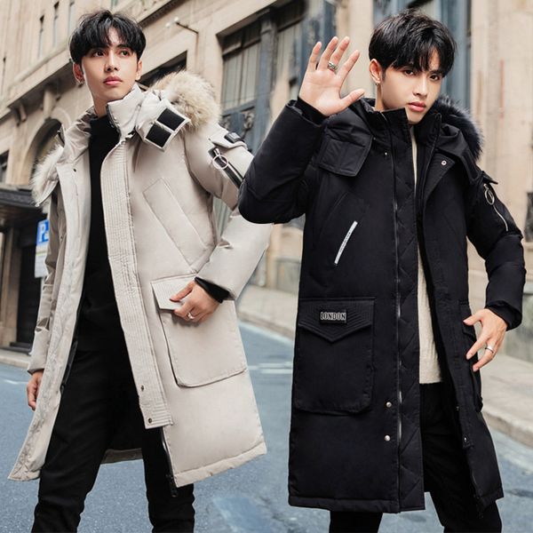 men's down & parkas jacket in winter long white duck coats male leisure over-the-knee collars hooded clothing manufacturers, Black
men's down & parkas jacket in winter long white duck coats male leisure over-the-knee collars hooded clothing manufacturers, Black