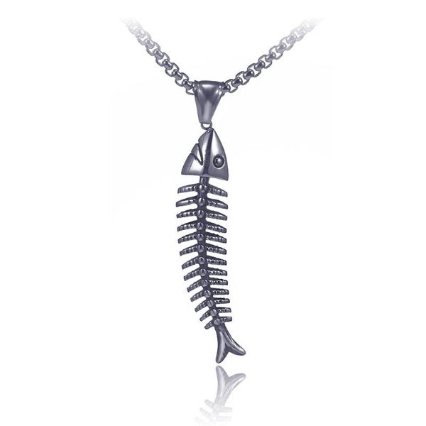 fish bone pendant necklace titanium steel retro harajuku fashion simple street hip-hop rock punk cool jewelry necklace gift men, Silver
fish bone pendant necklace titanium steel retro harajuku fashion simple street hip-hop rock punk cool jewelry necklace gift men, Silver