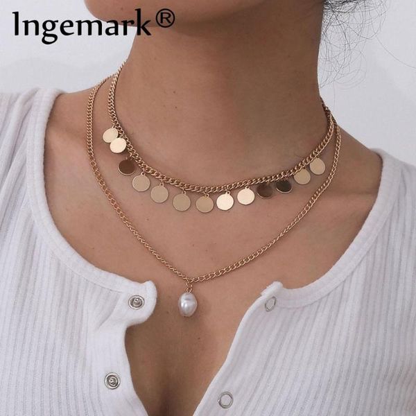 pendant necklaces vintage boho baroque pearl choker necklace summer beach multilayer sequin tassel link chain women jewelry, Silver
pendant necklaces vintage boho baroque pearl choker necklace summer beach multilayer sequin tassel link chain women jewelry, Silver