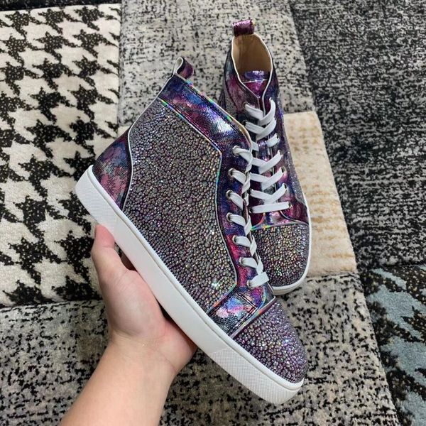 purple glitter strass high sneaker men's red bottom sneakers comfort skateboard casual shoes luxury designer party wedding with box,eu4, Black
purple glitter strass high sneaker men's red bottom sneakers comfort skateboard casual shoes luxury designer party wedding with box,eu4, Black