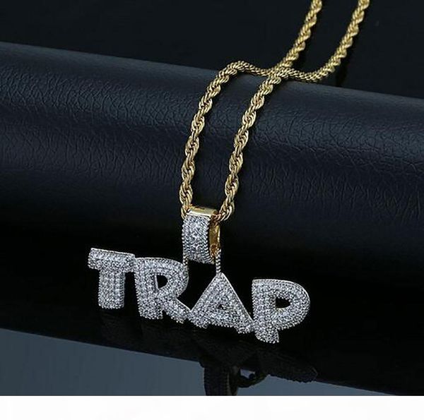 k iced out cz bling trap letters pendant necklace mens micro pave cubic zirconia simulated diamonds necklace, Silver
k iced out cz bling trap letters pendant necklace mens micro pave cubic zirconia simulated diamonds necklace, Silver