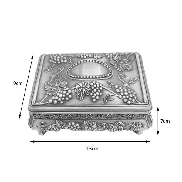 antique metal jewelry trinket casket box silver color grape motiff victorian vintage alloy princess trinket box wedding favors
antique metal jewelry trinket casket box silver color grape motiff victorian vintage alloy princess trinket box wedding favors