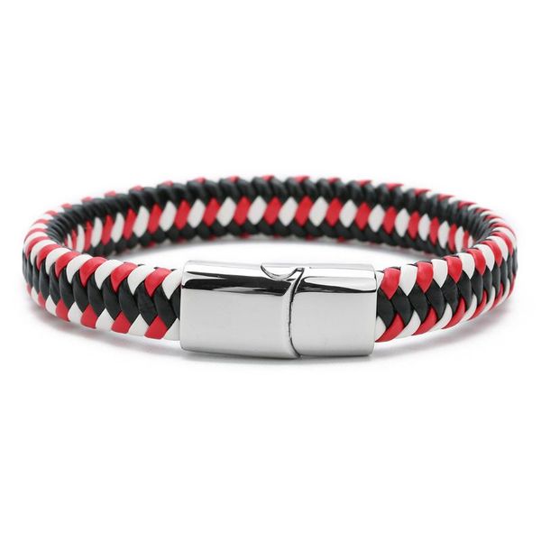 charm bracelets style bracelet leather braided stainless steel smooth magnetic buckle color accessories simple and elegant temperament, Golden;silver
charm bracelets style bracelet leather braided stainless steel smooth magnetic buckle color accessories simple and elegant temperament, Golden;silver