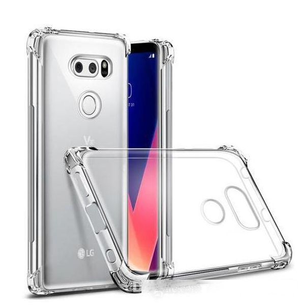 

phone case for lg v20 v30 mini g7 thinq g6 q8 v9 stylo 3 k4 2017 k10 2018 crystal clear air cushion shockproof slim case silicone gel cover