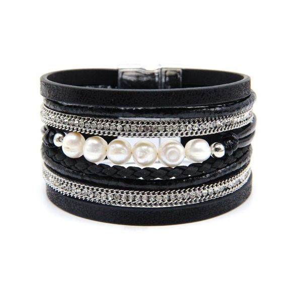 charm bracelets fashion braid leather rope for women alloy chain magnetic clasp multilayer wrap pearl bracelet armband jewelry, Golden;silver
charm bracelets fashion braid leather rope for women alloy chain magnetic clasp multilayer wrap pearl bracelet armband jewelry, Golden;silver