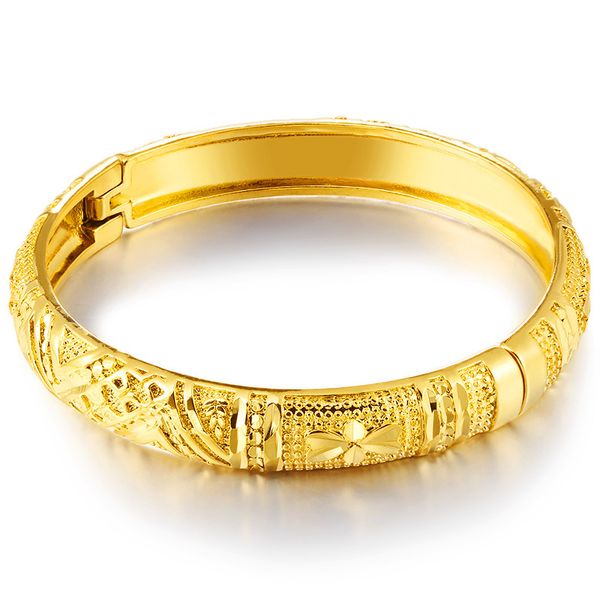 vietnam alluvial gold women bangle no fade plated cuff bracelets jewelry birthday gift for girl, Black
vietnam alluvial gold women bangle no fade plated cuff bracelets jewelry birthday gift for girl, Black