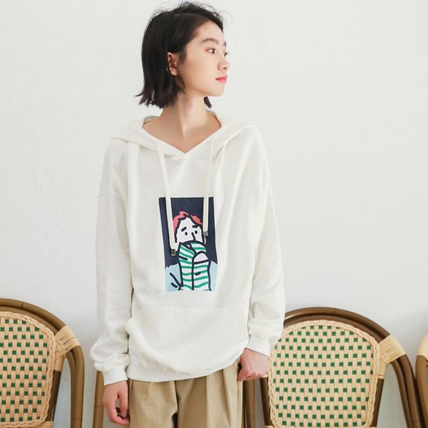2020 autumn and winter new korean style loose all-match printing weird sweater girl hooded long sleeve sweater for female students m, Black
2020 autumn and winter new korean style loose all-match printing weird sweater girl hooded long sleeve sweater for female students m, Black