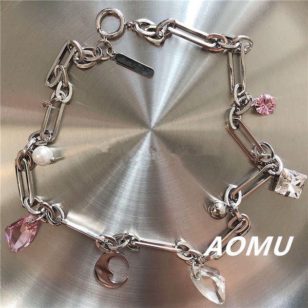 aomu new punk rock pink crystal moon подвеска pearl металл цвет серебро цепь ожерелье чокеровщик ключица цепь для женщин ювелирных изделий, Golden;silver
aomu new punk rock pink crystal moon подвеска pearl металл цвет серебро цепь ожерелье чокеровщик ключица цепь для женщин ювелирных изделий, Golden;silver