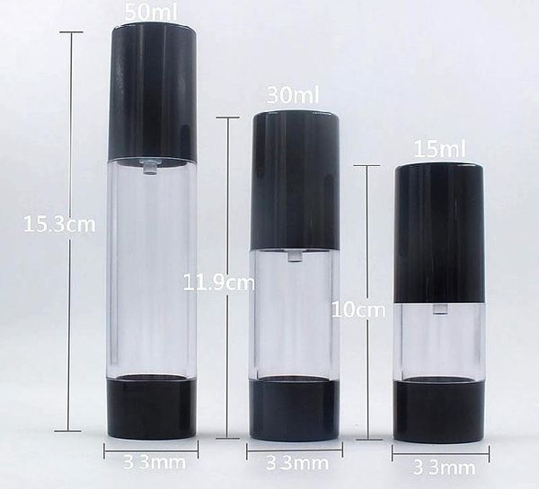storage bottles & jars 15ml 30ml 50ml empty black airless pump dispenser bottle refillable lotion cream vacuum spray atomizer sn069
storage bottles & jars 15ml 30ml 50ml empty black airless pump dispenser bottle refillable lotion cream vacuum spray atomizer sn069