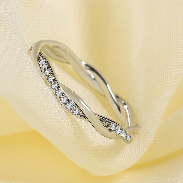 wedding rings engagement ring for women thin temperament winding silver color zircon fashion gift jewelry dzr018, Slivery;golden
wedding rings engagement ring for women thin temperament winding silver color zircon fashion gift jewelry dzr018, Slivery;golden