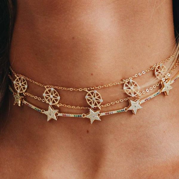 chains 2021 delicate cz charm gold color filled moon chokers x cross double chain choker necklaces for women wedding wholesale, Silver
chains 2021 delicate cz charm gold color filled moon chokers x cross double chain choker necklaces for women wedding wholesale, Silver