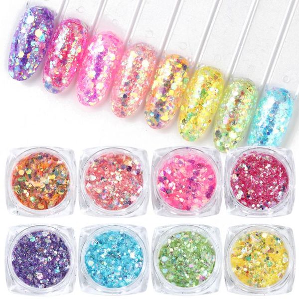 nail glitter 8pcs holo mix candy color irregular hexagon flakes sequins dust powder for gel paillette decoration ji1506-02, Silver;gold
nail glitter 8pcs holo mix candy color irregular hexagon flakes sequins dust powder for gel paillette decoration ji1506-02, Silver;gold