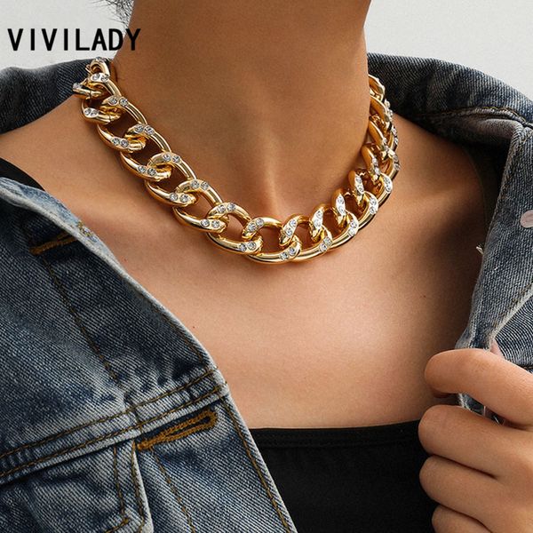 chokers vivilady minimalist style punk wide alloy chain women choker necklace chic charming for bridal wedding jewelry bijoux, Golden;silver
chokers vivilady minimalist style punk wide alloy chain women choker necklace chic charming for bridal wedding jewelry bijoux, Golden;silver