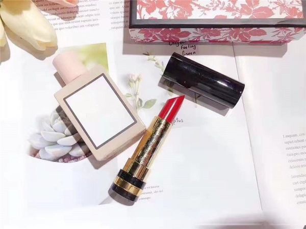 luxury design fashion perfume lipstick 2 piece set fashion style women perfume
