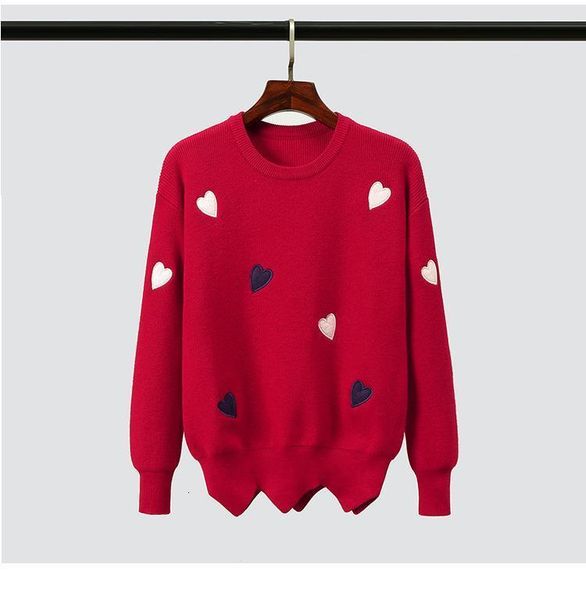 women girl winter embroidery sweater knitted pullovers casual loose sweater printed heart sweaters knitted drop shipping, White;black
women girl winter embroidery sweater knitted pullovers casual loose sweater printed heart sweaters knitted drop shipping, White;black