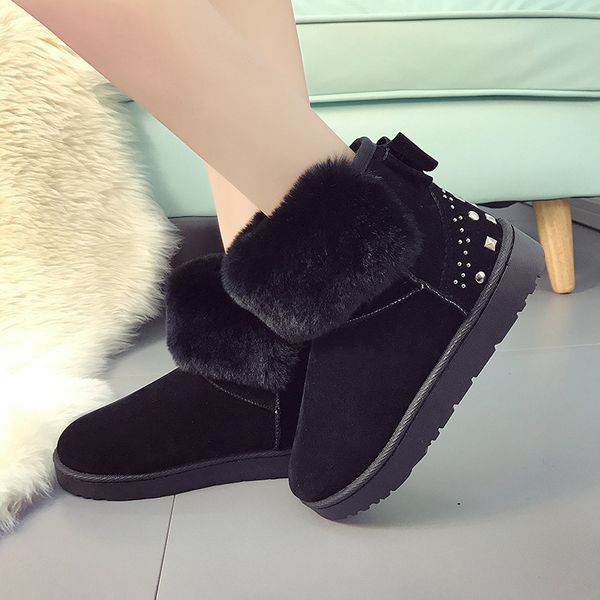 new ankle chunky women winter boots women waterproof warm snow boots plush winter plus velvet platform cotton fur booties, Black
new ankle chunky women winter boots women waterproof warm snow boots plush winter plus velvet platform cotton fur booties, Black