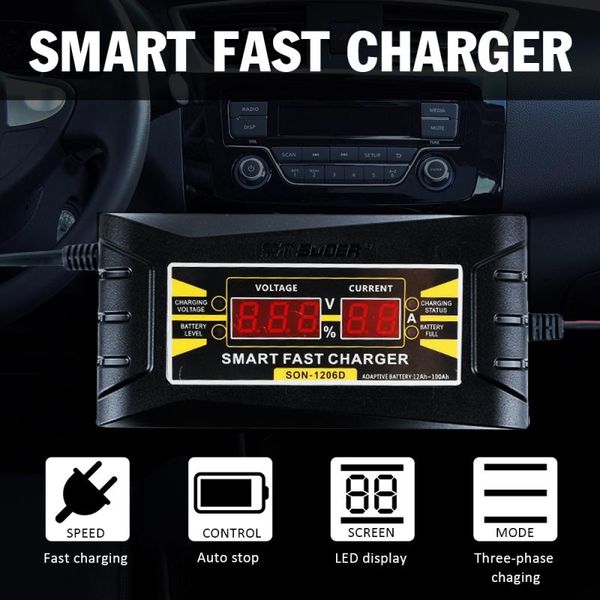 12v/6a full automatic car battery charger digital lcd display power pulse repair chargers wet dry lead acid battery-chargers
12v/6a full automatic car battery charger digital lcd display power pulse repair chargers wet dry lead acid battery-chargers