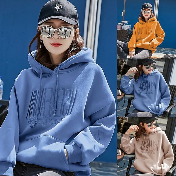 fashion women hoodies long sleeve letter embroidered hoodie korean style hoody, Black
fashion women hoodies long sleeve letter embroidered hoodie korean style hoody, Black