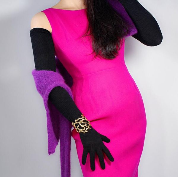 women' autumn winter wool knitted elastic gloves lady' candy color performance dancing long warm driving glove 70cm r2317, Blue;gray
women' autumn winter wool knitted elastic gloves lady' candy color performance dancing long warm driving glove 70cm r2317, Blue;gray