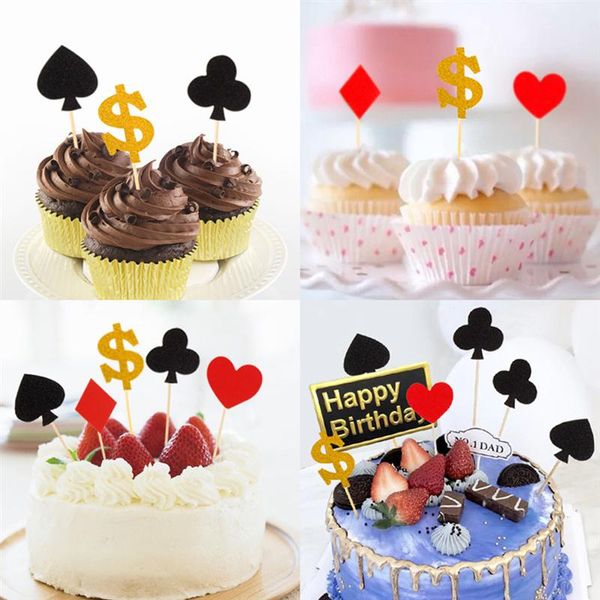 72pcs poker paper cake ers casino theme cake picks creative decoration birthday party dessert insert favor
72pcs poker paper cake ers casino theme cake picks creative decoration birthday party dessert insert favor