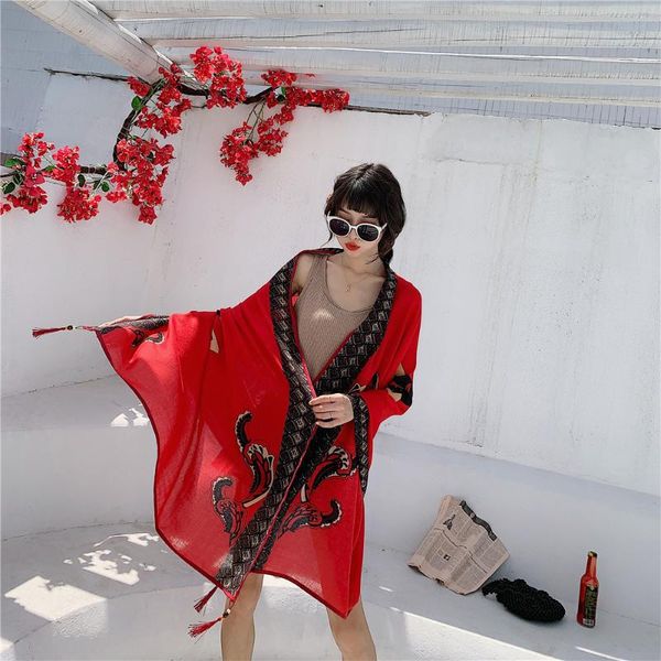 scarves scarf women hanging beads red spike big shawl travel sunscreen beach towel ethnic cotton and linen summer bufanda, Blue;gray
scarves scarf women hanging beads red spike big shawl travel sunscreen beach towel ethnic cotton and linen summer bufanda, Blue;gray