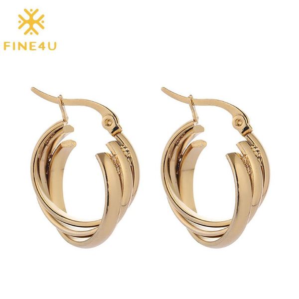 hoop & huggie fine4u e229 stainless steel crossover earrings creative gold color twisted hoops for women girls, Golden;silver
hoop & huggie fine4u e229 stainless steel crossover earrings creative gold color twisted hoops for women girls, Golden;silver