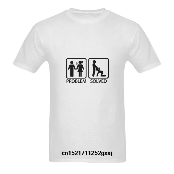 men t shirt problem solved classic funny t-shirt novelty tshirt women