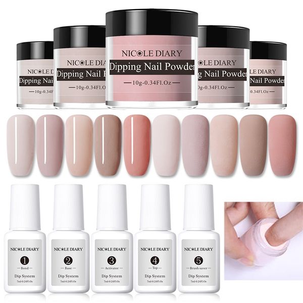 nicole diary dipping nail powders set base coat gradient french nail natural color glitter cure art decoration natural dry, Silver;gold
nicole diary dipping nail powders set base coat gradient french nail natural color glitter cure art decoration natural dry, Silver;gold