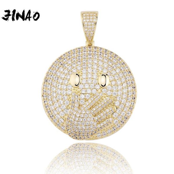 jinao new cubic zircon iced out chain roundness cover mouth and smile hip hop jewelry pendant necklace for men and women, Silver
jinao new cubic zircon iced out chain roundness cover mouth and smile hip hop jewelry pendant necklace for men and women, Silver