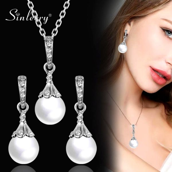 sinleery elegant pearl jewelry sets for women silver color earrings and pendant necklace set wedding accessories tz132 ssc
sinleery elegant pearl jewelry sets for women silver color earrings and pendant necklace set wedding accessories tz132 ssc
