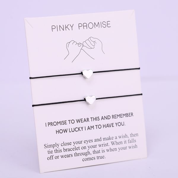a set) heart pinky promise adjustable bracelets friends forever lover women girl couple fashion jewelry drop shipping, Golden;silver
a set) heart pinky promise adjustable bracelets friends forever lover women girl couple fashion jewelry drop shipping, Golden;silver