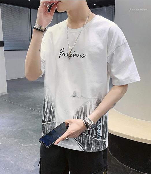 mens t-shirts summer half sleeve relaxed cool men youth casual man t shirts letter loose o-neck, White;black
mens t-shirts summer half sleeve relaxed cool men youth casual man t shirts letter loose o-neck, White;black