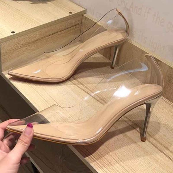 red bottom women clear pvc transparent pumps sandals red sole stilettos high heels point toes womens party shoes nightclub pump 34-42, Black
red bottom women clear pvc transparent pumps sandals red sole stilettos high heels point toes womens party shoes nightclub pump 34-42, Black