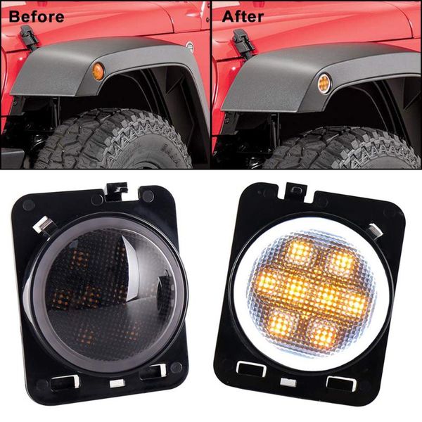 side marker lights for wrangler jk jku 2007 to 2020 led smoked front fender flares parking turn indicator lamp white halo
side marker lights for wrangler jk jku 2007 to 2020 led smoked front fender flares parking turn indicator lamp white halo