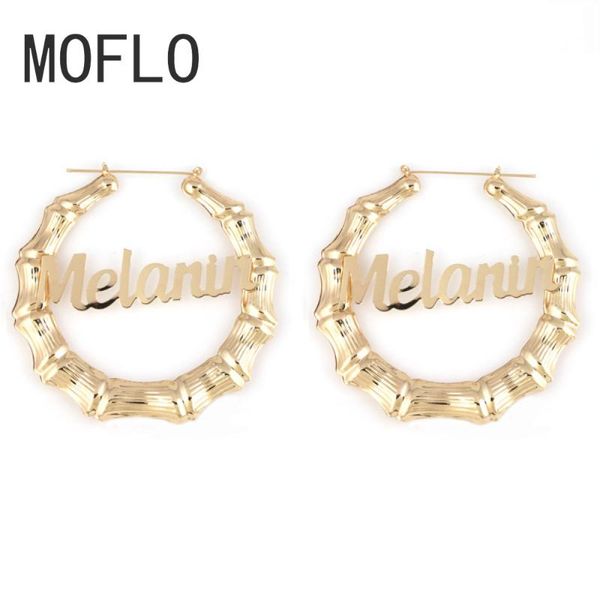 hoop & huggie moflo letter melanin gold plating 9cm huge bamboo name earrings fashion, Golden;silver
hoop & huggie moflo letter melanin gold plating 9cm huge bamboo name earrings fashion, Golden;silver