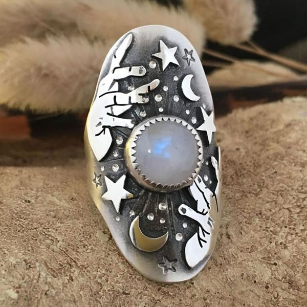 fashion star moon shaped wedding rings cat eyes stone ring antique retro oval opal ring female party gift white resin, Slivery;golden
fashion star moon shaped wedding rings cat eyes stone ring antique retro oval opal ring female party gift white resin, Slivery;golden